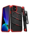 Pancéřové pouzdro Zizo Bolt Cover Apple iPhone 11 se sklem 9H na displej + stojánek a držák na pás (Černá/Červená)