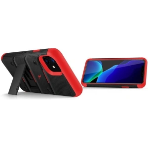 Hurtownia GSM - Pancéřové pouzdro Zizo Bolt Cover Apple iPhone 11 se sklem 9H na displej + stojánek a držák na pás (Černá/Červená) - ZIZ006BLKRED - {ean13} - Hurt