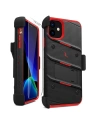Hurtownia GSM - Pancerne etui Zizo Bolt Cover Apple iPhone 11 ze szkłem 9H na ekran + podstawka & uchwyt do paska (Black/Red) - ZIZ006BLKRED - {ean13} - Hurt