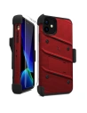 Hurtownia GSM - Pancerne etui Zizo Bolt Cover Apple iPhone 11 ze szkłem 9H na ekran + podstawka & uchwyt do paska (Red/Black) - ZIZ005REDBLK - {ean13} - Hurt