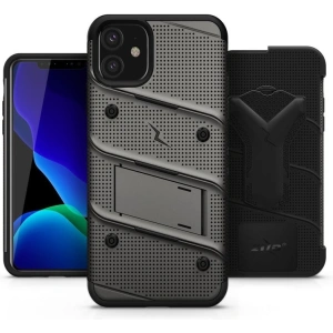 Hurtownia GSM - Pancerne etui Zizo Bolt Cover Apple iPhone 11 se sklem 9H na displej + stojánek a držák na pásek (Metal Gray/Black) - ZIZ008GRYBLK - {ean13} - Hurt