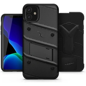 Wholesale Zizo Bolt Cover - Case for iPhone 11 with Military Grade + Glass Screen Protector & Kickstand and Holster (Red/Black) - ZIZ007BLK - {ean13} - Hurt
