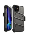 Hurtownia GSM - Pancerne etui Zizo Bolt Cover Apple iPhone 11 se sklem 9H na displej + stojánek a držák na pásek (Metal Gray/Black) - ZIZ008GRYBLK - {ean13} - Hurt