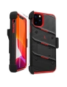 Hurtownia GSM - Pancéřové pouzdro Zizo Bolt Cover Apple iPhone 11 Pro Max se sklem 9H na displej + stojánek & držák na pásek (Černá/Červená) - ZIZ010BLKRED - {ean13} - Hurt