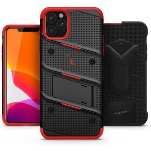 Wholesale Zizo Bolt Cover - Case for iPhone 11 Pro Max with Military Grade + Glass Screen Protector & Kickstand and Holster (Red/Black) - ZIZ010BLKRED - {ean13} - Hurt