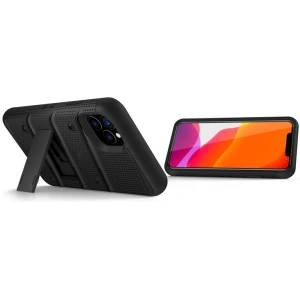 Hurtownia GSM - Pancéřové pouzdro Zizo Bolt Cover Apple iPhone 11 Pro Max se sklem 9H na displej + stojánek & držák na pás (Černá/Černá) - ZIZ011BLK - {ean13} - Hurt