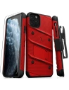 Hurtownia GSM - Pancéřové pouzdro Zizo Bolt Cover Apple iPhone 11 Pro Max se sklem 9H na displej + stojánek a držák na pásek (Červená/Černá) - ZIZ013REDBLK - {ean13} - Hurt