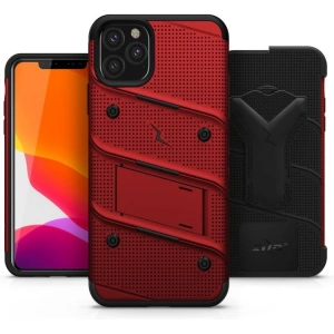 Wholesale Zizo Bolt Cover - Case for iPhone 11 Pro Max with Military Grade + Glass Screen Protector & Kickstand and Holster (Red/Black) - ZIZ013REDBLK - {ean13} - Hurt