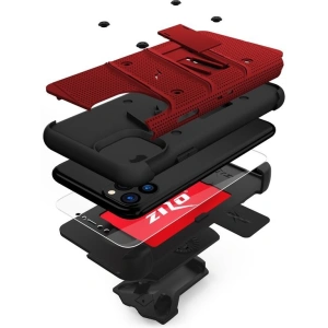Wholesale Zizo Bolt Cover - Case for iPhone 11 Pro Max with Military Grade + Glass Screen Protector & Kickstand and Holster (Red/Black) - ZIZ013REDBLK - {ean13} - Hurt