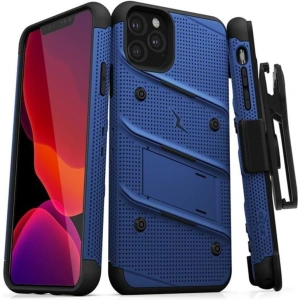 Hurtownia GSM - Pancéřové pouzdro Zizo Bolt Cover Apple iPhone 11 Pro se sklem 9H na displej + stojánek & držák na pásek (Modrá/Černá) - ZIZ015BLUBLK - {ean13} - Hurt
