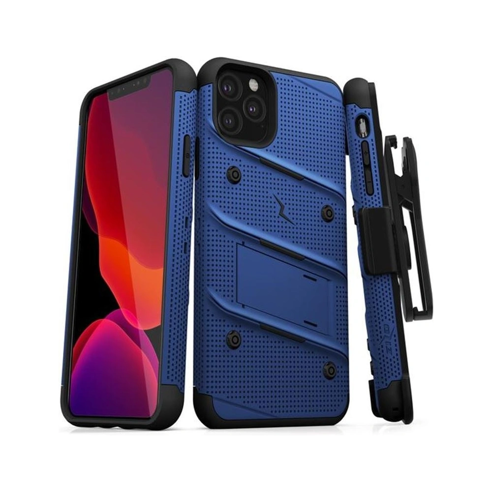Wholesale Zizo Bolt Cover - Case for iPhone 11 Pro with Military Grade + Glass Screen Protector & Kickstand and Holster (Red/Black) - ZIZ015BLUBLK - {ean13} - Hurt