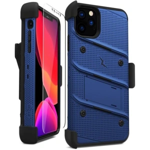 Hurtownia GSM - Pancéřové pouzdro Zizo Bolt Cover Apple iPhone 11 Pro se sklem 9H na displej + stojánek & držák na pásek (Modrá/Černá) - ZIZ015BLUBLK - {ean13} - Hurt