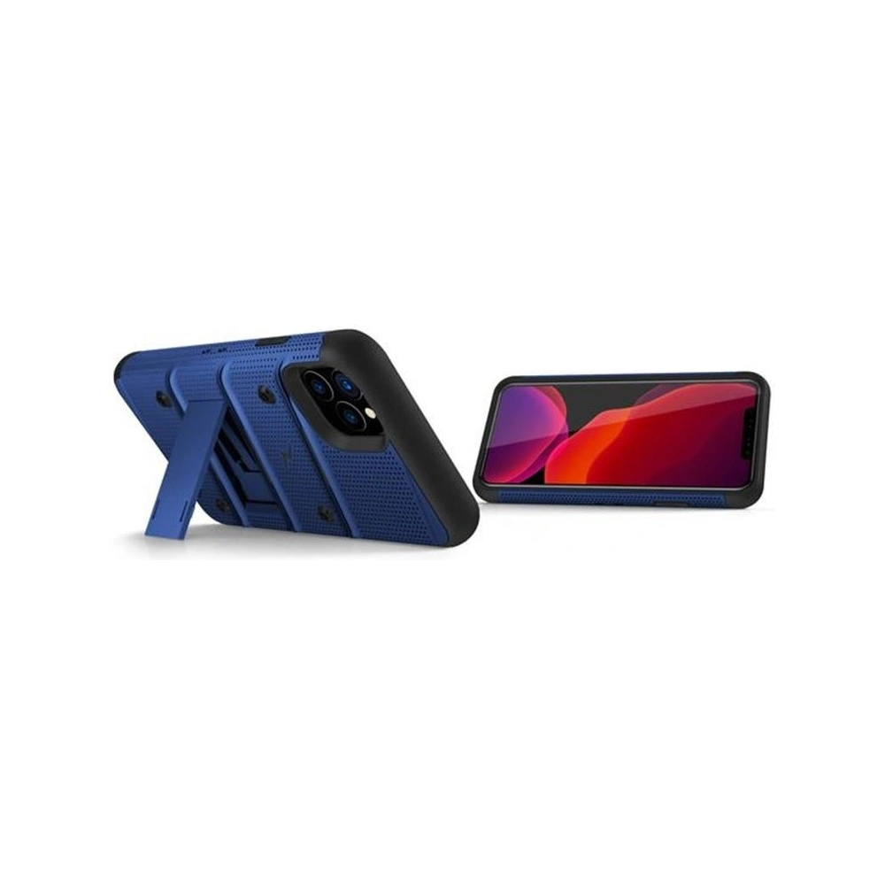 Hurtownia GSM - Pancéřové pouzdro Zizo Bolt Cover Apple iPhone 11 Pro se sklem 9H na displej + stojánek & držák na pásek (Modrá/Černá) - ZIZ015BLUBLK - {ean13} - Hurt