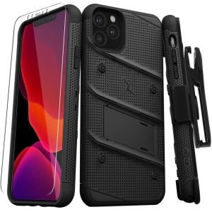 Hurtownia GSM - Pancéřové pouzdro Zizo Bolt Cover Apple iPhone 11 Pro se sklem 9H na displej + stojánek a držák na pásek (Černá/Černá) - ZIZ016BLK - {ean13} - Hurt