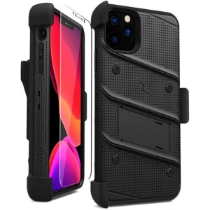 Wholesale Zizo Bolt Cover - Case for iPhone 11 Pro with Military Grade + Glass Screen Protector & Kickstand and Holster (Red/Black) - ZIZ016BLK - {ean13} - Hurt