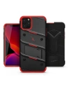 Hurtownia GSM - Pancerne etui Zizo Bolt Cover Apple iPhone 11 Pro ze szkłem 9H na ekran + podstawka & uchwyt do paska (Black/Red) - ZIZ017BLKRED - {ean13} - Hurt