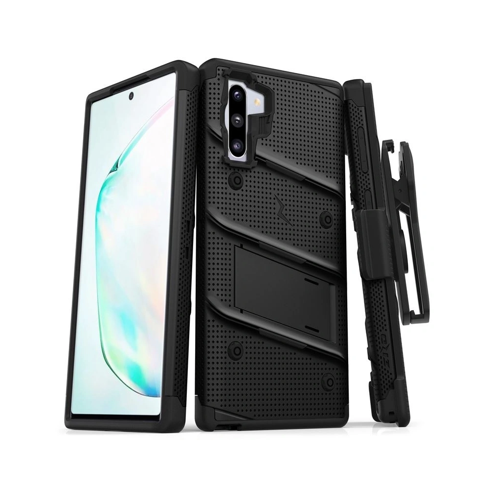 Hurtownia GSM - Pancéřové pouzdro Zizo Bolt Cover Samsung Galaxy Note 10 a základna & držák na pás (Černá/Černá) - ZIZ019BLK - {ean13} - Hurt