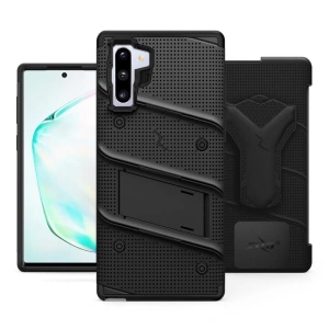 Hurtownia GSM - Pancerne etui Zizo Bolt Cover Samsung Galaxy Note 10 oraz podstawka & uchwyt do paska (Black/Black) - ZIZ019BLK - {ean13} - Hurt
