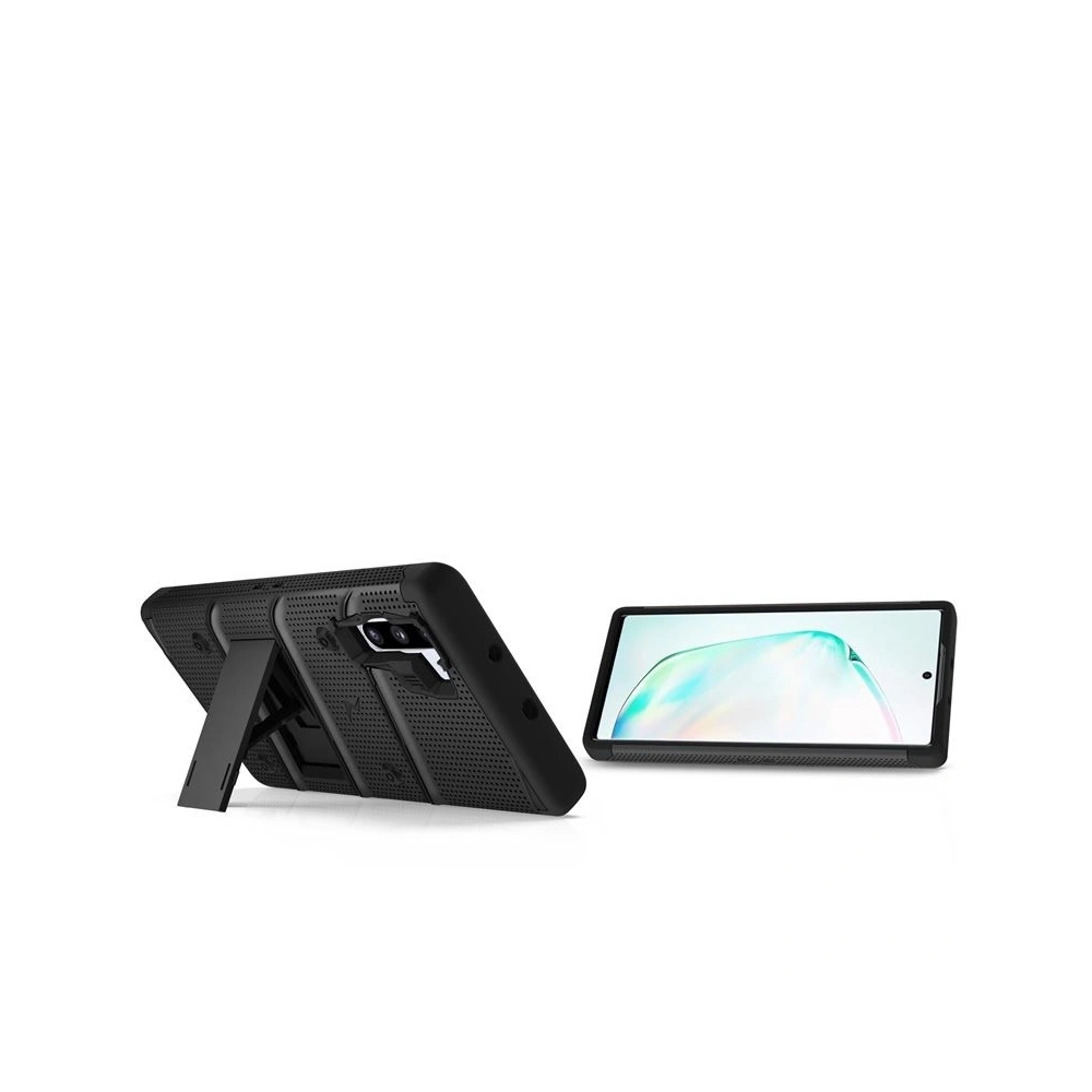 Hurtownia GSM - Pancéřové pouzdro Zizo Bolt Cover Samsung Galaxy Note 10 a základna & držák na pás (Černá/Černá) - ZIZ019BLK - {ean13} - Hurt