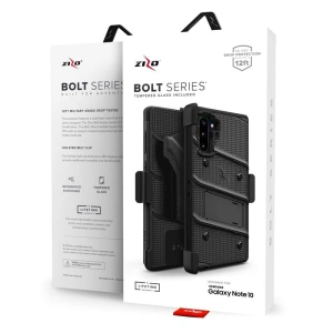 Hurtownia GSM - Pancerne etui Zizo Bolt Cover Samsung Galaxy Note 10 oraz podstawka & uchwyt do paska (Black/Black) - ZIZ019BLK - {ean13} - Hurt