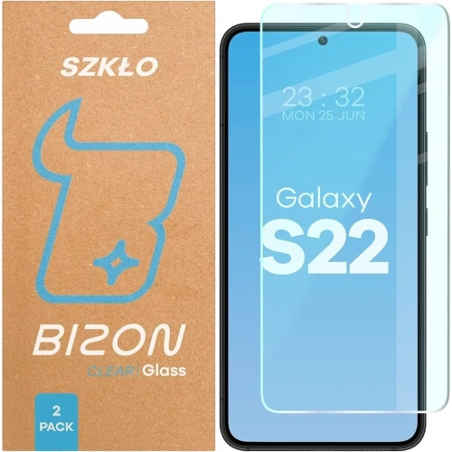 Szkło hartowane Bizon Glass Clear Duo do Samsung Galaxy S22 [2 PACK]