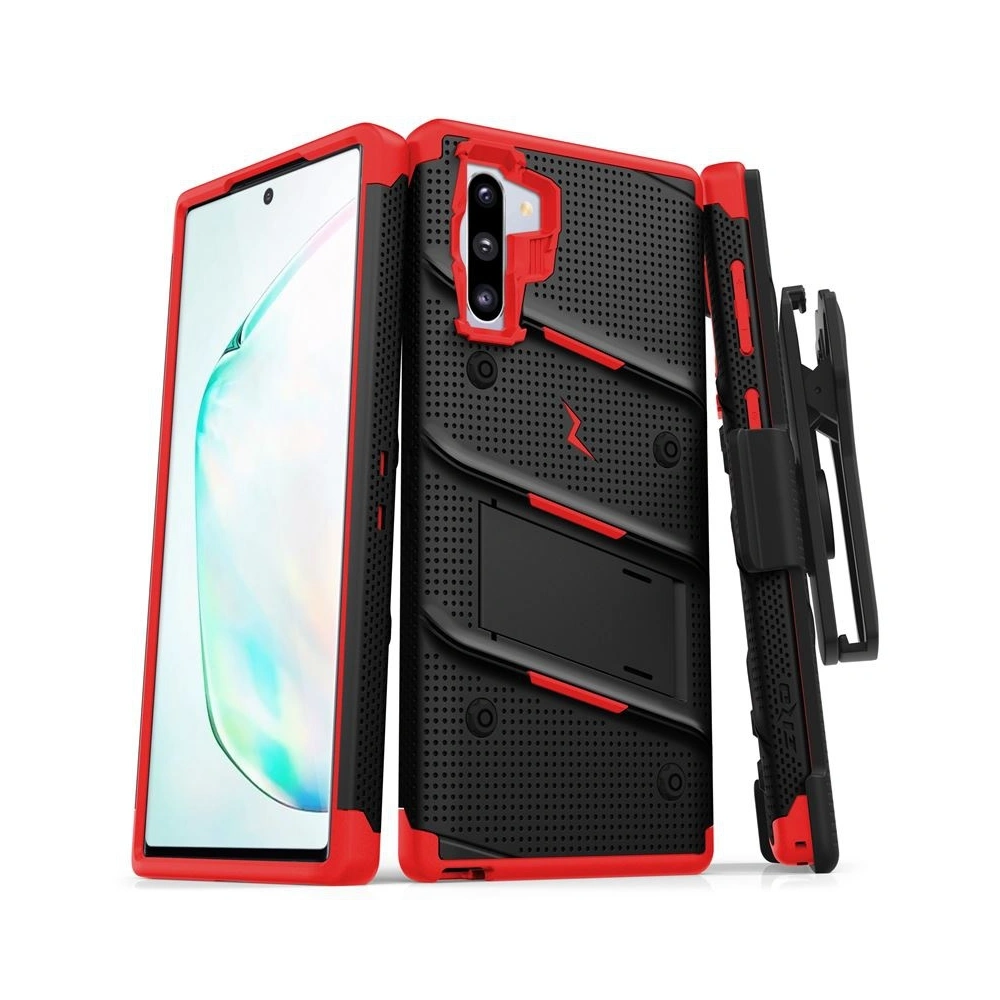 Hurtownia GSM - Pancéřové pouzdro Zizo Bolt Cover Samsung Galaxy Note 10 a základna & držák na pás (Černá/Červená) - ZIZ020BLKRED - {ean13} - Hurt