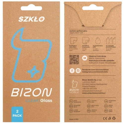 Szkło hartowane Bizon Glass Clear Duo do Apple iPhone 14 Pro [2 PACK]