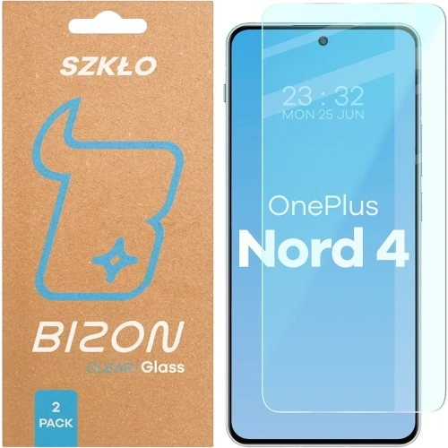 Szkło hartowane Bizon Glass Clear Duo do OnePlus Nord 4 [2 PACK]