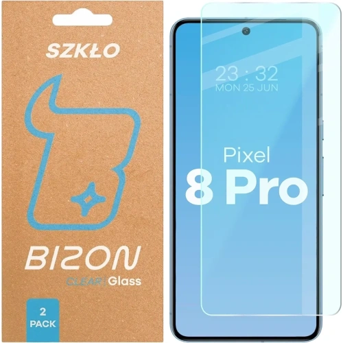 Szkło hartowane Bizon Glass Clear Duo do Google Pixel 8 Pro [2 PACK]