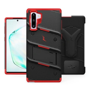 Hurtownia GSM - Pancerne etui Zizo Bolt Cover Samsung Galaxy Note 10 oraz podstawka & uchwyt do paska (Black/Red) - ZIZ020BLKRED - {ean13} - Hurt