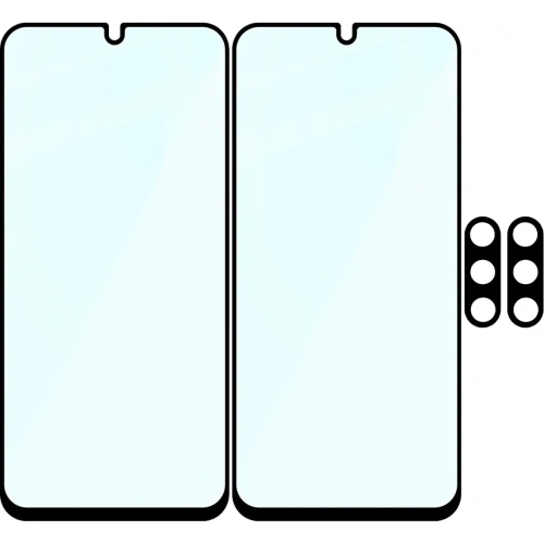 2x Szkło na ekran + szkło na aparat BIZON Edge Pack do Samsung Galaxy A17 5G