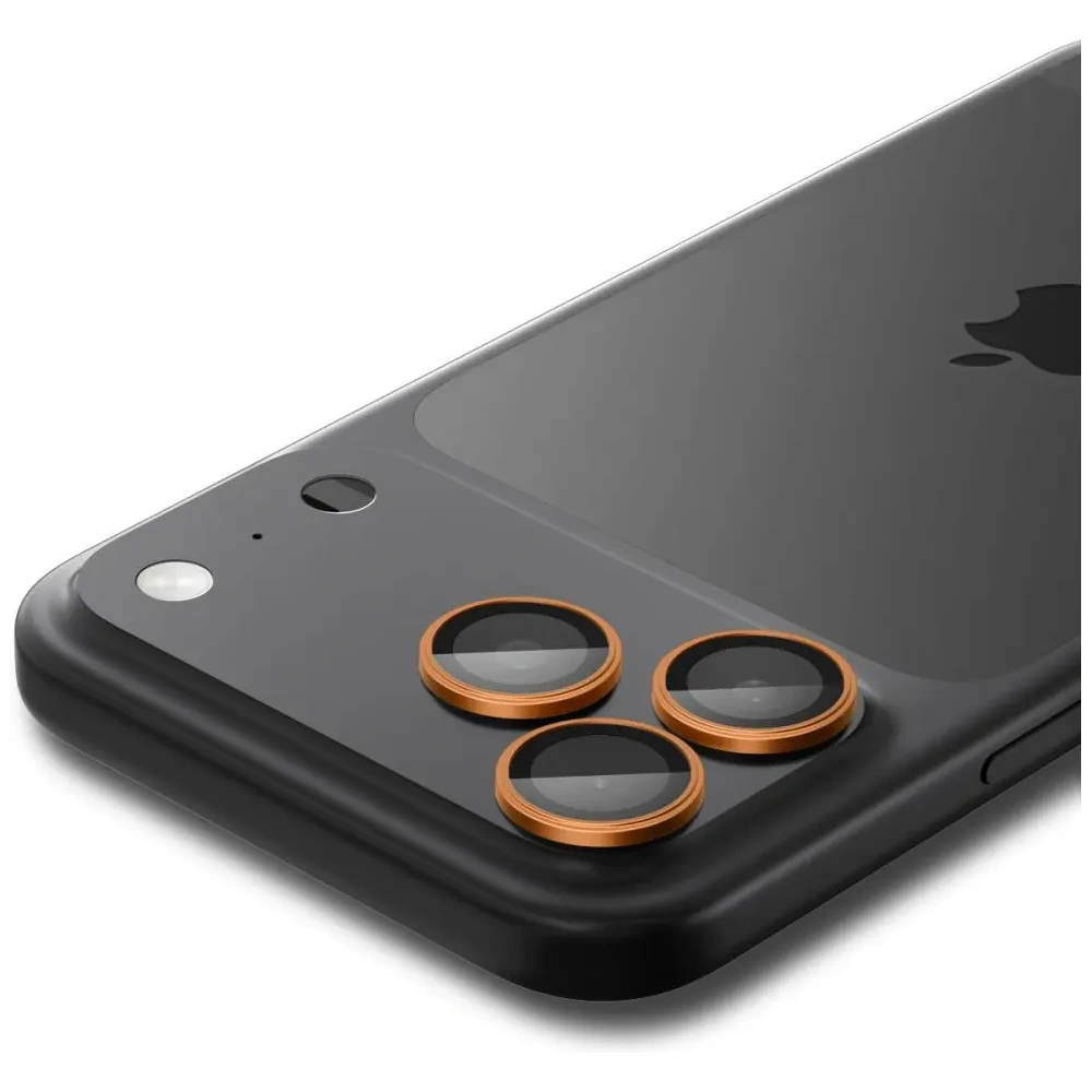 Osłona aparatu Spigen Optik Pro Glas.tr ez Fit Camera Protector do Apple iPhone 16 Pro / Max / 17 Pro / Max Orange [2 PACK]