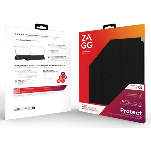 Etui ZAGG Crystal Palace Folio do Apple iPad Air 11" 2024/2025 / iPad Air 10.9" 2022/2020 (clear)