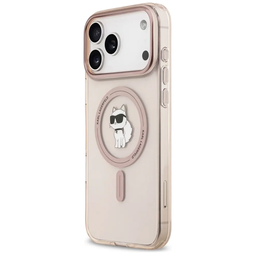 Etui Karl Lagerfeld IML Choupette MagSafe do Apple iPhone 17 Pro Max różowy
