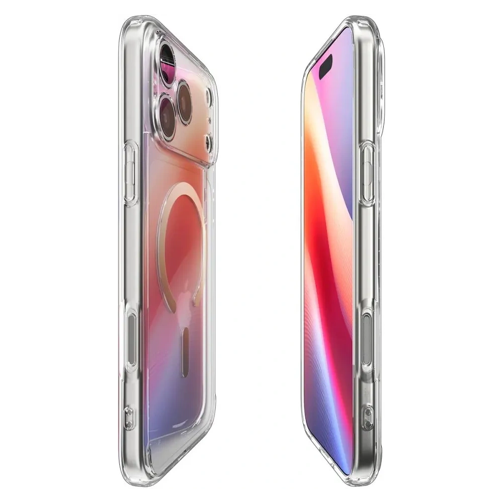 Etui Spigen Ultra Hybrid Mag MagSafe do Apple iPhone 17 Pro Max Clear/gold