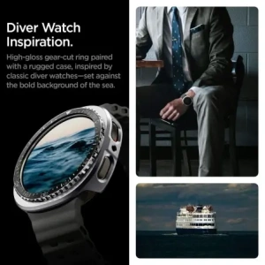 Nakładka Spigen Bezel Tune Pro Diver do Samsung Galaxy Watch 8 44mm Black