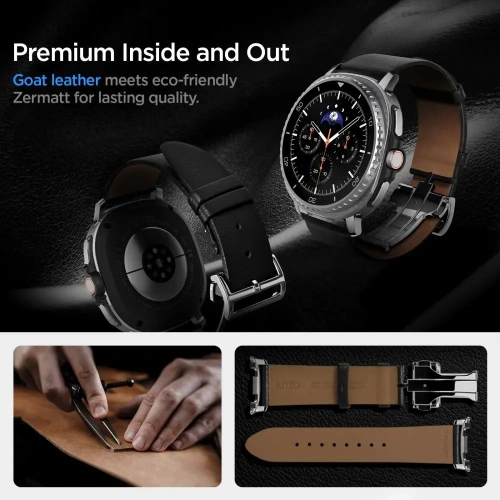 Pasek Spigen Enzo do Samsung Galaxy Watch 8 / Classic 40 / 44 / 46mm Black