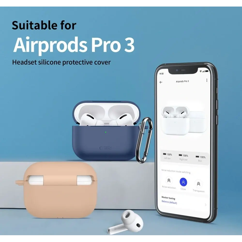 Etui Tech-Protect Silicone Hook do Apple AirPods Pro 3 Black