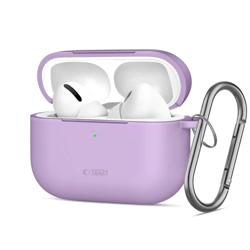 Etui Tech-Protect Silicone Hook do Apple AirPods Pro 3 Lavender