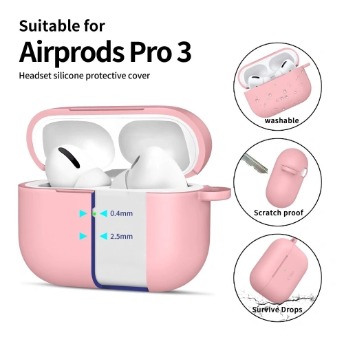 Etui Tech-Protect Silicone Hook do Apple AirPods Pro 3 Dusty Pink