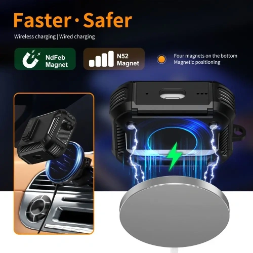 Etui Tech-Protect Carbonox MagSafe do Apple AirPods Pro 3 Black