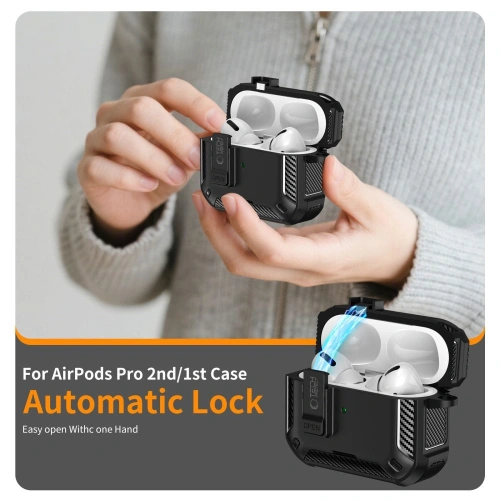 Etui Tech-Protect Carbonox MagSafe do Apple AirPods Pro 3 Black