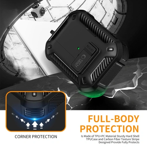 Etui Tech-Protect Carbonox MagSafe do Apple AirPods Pro 3 Black