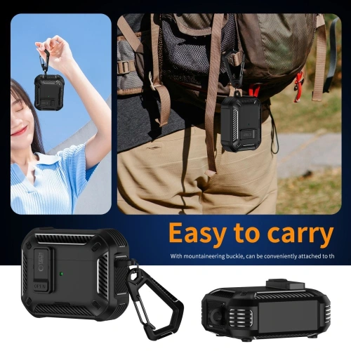 Etui Tech-Protect Carbonox MagSafe do Apple AirPods Pro 3 Black