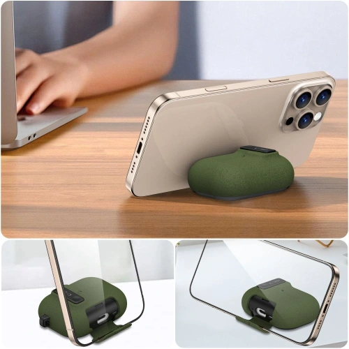 Etui Tech-Protect Slim Hook do Apple AirPods Pro 3 Olive Green