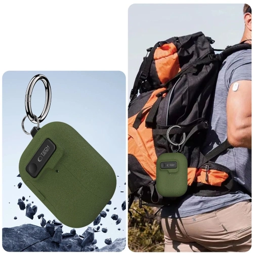 Etui Tech-Protect Slim Hook do Apple AirPods Pro 3 Olive Green