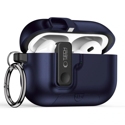 Etui Tech-Protect Slim Hook do Apple AirPods Pro 3 Navy Blue