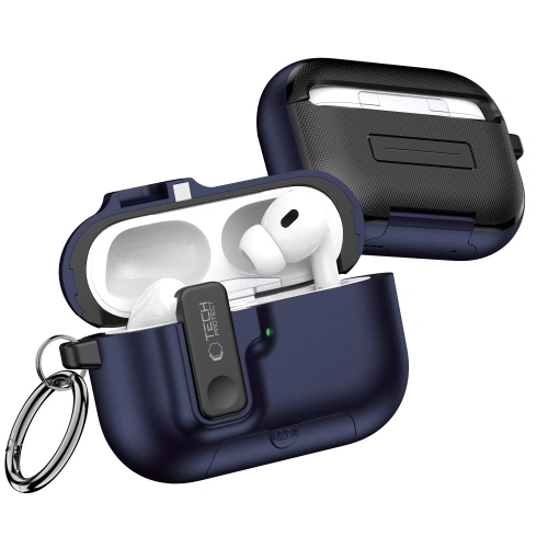Etui Tech-Protect Slim Hook do Apple AirPods Pro 3 Navy Blue