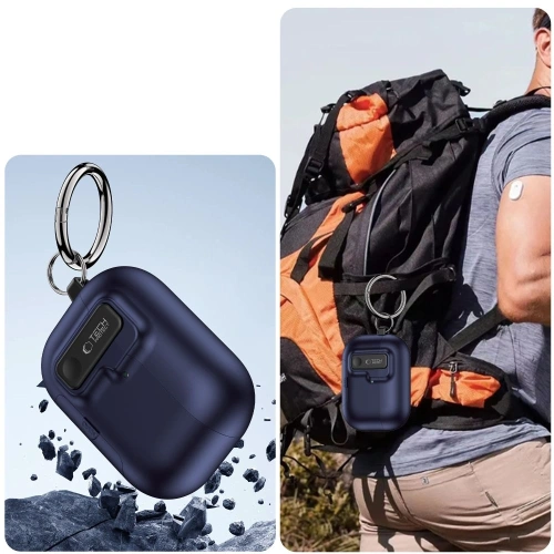 Etui Tech-Protect Slim Hook do Apple AirPods Pro 3 Navy Blue