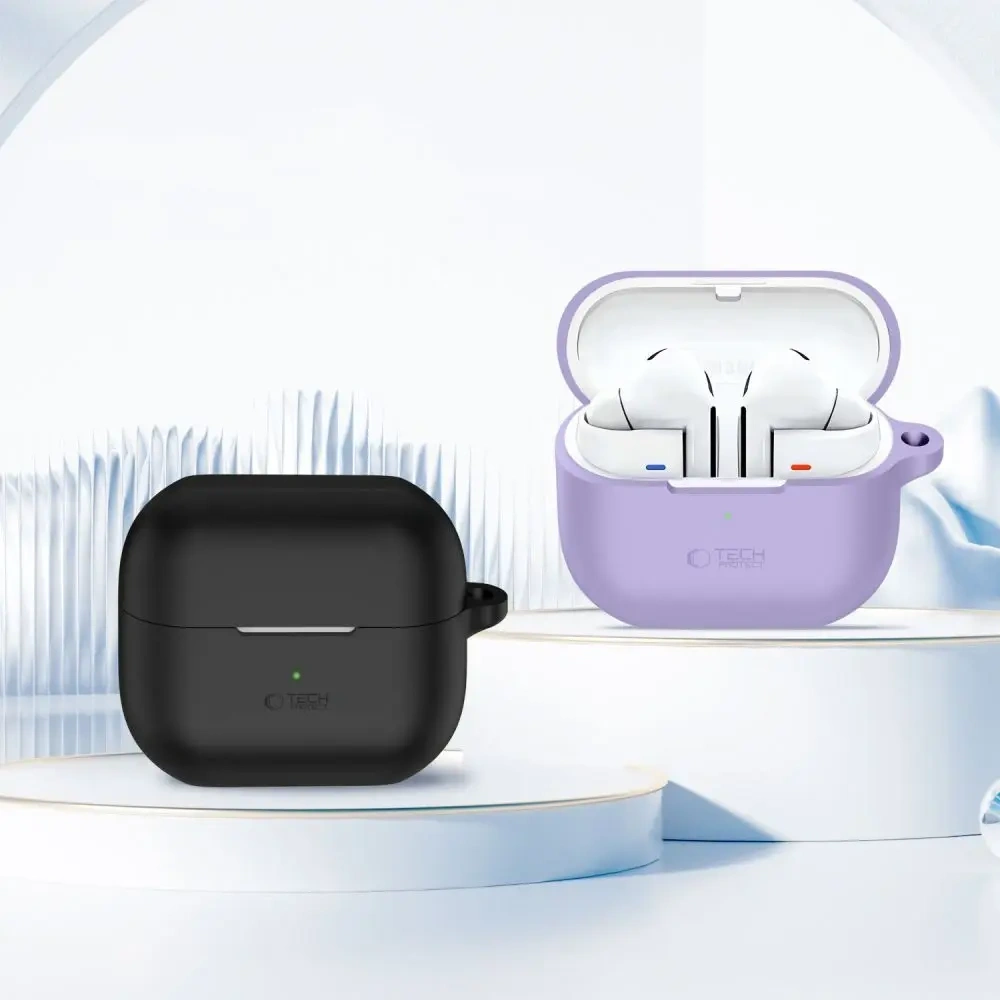 Etui Tech-Protect Silicone Hook Samsung Galaxy Buds 3 / 3 FE / 3 Pro Lavender